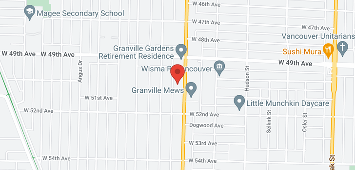 map of 6649 GRANVILLE STREET